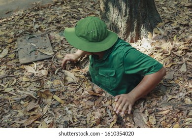 Viet Cong Tunnels Near Ho Chi Minh City