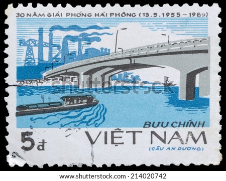 Resultado de imagen para postal stamps of bridges and rivers of vietnam