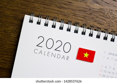 Vietnam Flag on 2020 Calendar