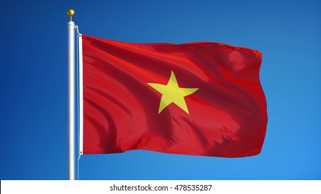 Vietnam Flag Waving On White Background Stock Photo (Edit Now) 491299816