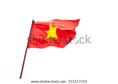 Vietnam flag with white background