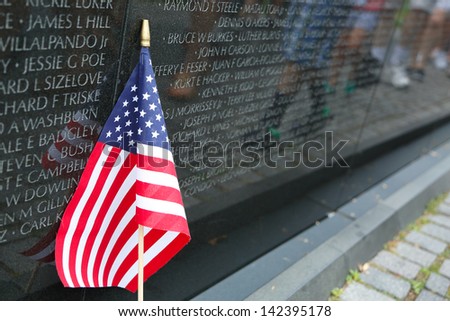 Vietnam memorial in Washington DC