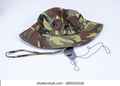 Vietnam Vet Jungle Green Bush Hat & Tags