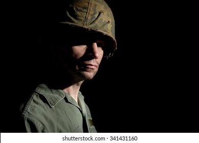 Vietnam War Veteran In Shadow