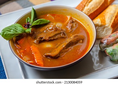 Vietnamese Beef Stew with Carrots and French Bread