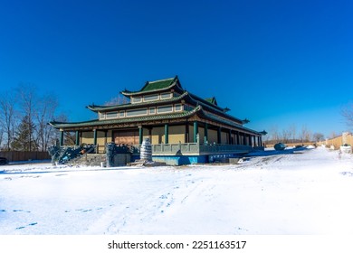 Vietnamese Chua Cham Lo Vuong Buddhist temple constructed in 2015  in the city Maple  Vaughan  Ontario  Canada  A National Heritage site 
