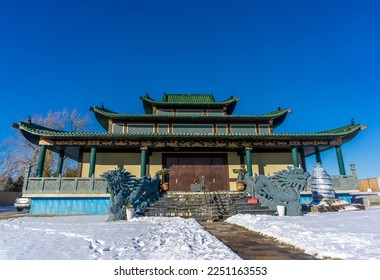 Vietnamese Chua Cham Lo Vuong Buddhist temple constructed in 2015  in the city Maple  Vaughan  Ontario  Canada  A National Heritage site 