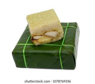 Vietnamese Chung Cake isolated on white background