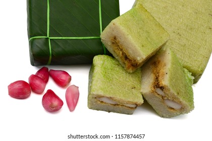 Vietnamese Chung Cake isolated on white background