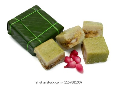 Vietnamese Chung Cake isolated on white background