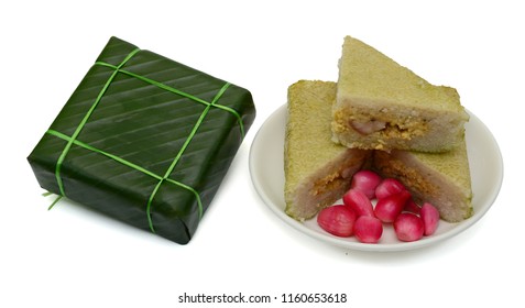 Vietnamese Chung Cake Isolated On White Background