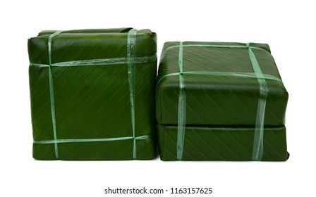 Vietnamese Chung Cake isolated on white background