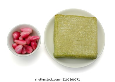 Vietnamese Chung Cake Isolated On White Background