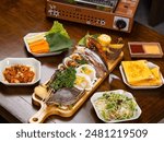 Vietnamese Combo Traditional Food, Seafood Hotpot, Grilled Seafood, Phu Quoc Seafood, Vietnamese Cuisine, Seafood Cuisine, Grilled Hotpot. love meat, love hotpot, traditional cuisine food, healthy