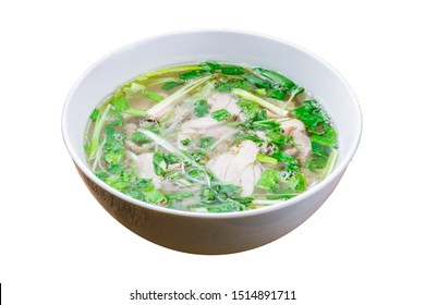 Vietnamese Soup Pho GA On White Background Isolated