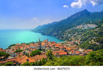 Vietri Sul Mare, Salerno On Amalfi Coast South Of Naples, Italy