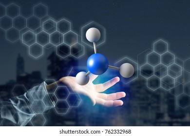 View of a 3d rendering molecule on a displayed on a medical interface  - Powered by Shutterstock - Get 15% off with code: PIKWIZARD15