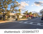 View of 3rd street in Naples, Florida. Naples is mostly known for its high-priced homes, white-sand beaches, and numerous golf courses