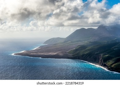 View Of Abandoned Island Montserrat, Caribbean