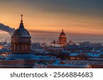 View from above of Kazan Cathedral and St Isaac