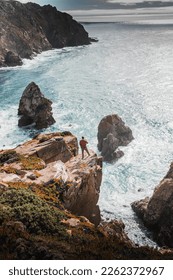 View from above at ocean 