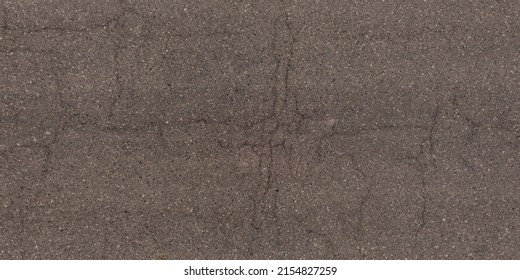 View From Above On Surface Texture Of Old Asphalt Road With Cracks