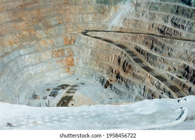 View From Above Of An Open-pit Copper Mine In Peru