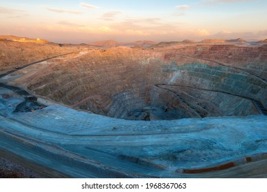 View From Above Of An Open-pit Copper Mine In Peru