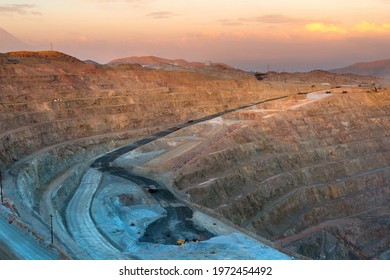 View From Above Of An Open-pit Copper Mine In Peru