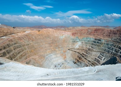 View From Above Of An Open-pit Copper Mine In Peru