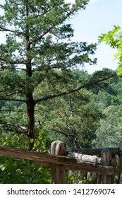 The View From Above At Palisades Kepler State Park In Mount Vernon, Iowa, USA. 