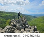 The view from the acropolis of Gamla, an ancient Jewish city on the Golan Heights, Israel