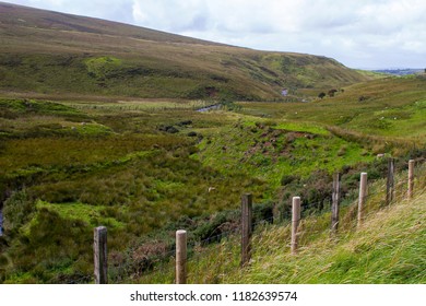 A View Across The Carn Glenshane Pass Peatland In The Sperrin Mountains Northern Ireland On An Early Autumn Day In September.