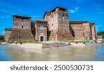 A view across the impressive Sismondo Castle at Rimini, Italy in summertime