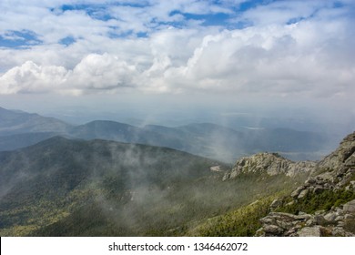 A view of Adirondacks on a beautiful day from the summit of Whiteface Mountain in the Adirondacks, Wilmington, New York - Image