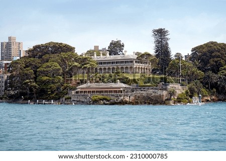 View of Admiralty House at Kirribilli from the sea.