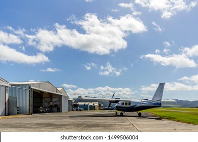 View Of An Aeroplane Outside Of A Hangar