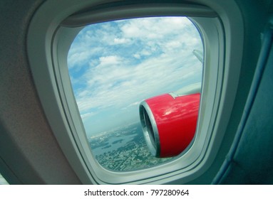 View from airplane