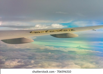 View from airplane window.
