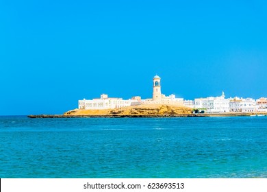 View Of The Al Ayjah Town From A Beach In Sur, Oman.