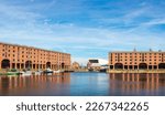 View of Albert Dock in Liverpool in a beautiful summer day, England, United Kingdom