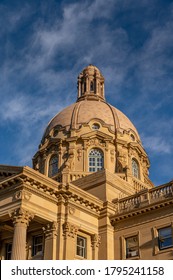 View Of The Alberta Legislature In Edmonton In The Early Evening 