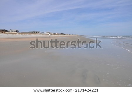 View of a almost empty beach.