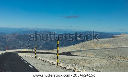 View almost at the summit Mont Ventoux