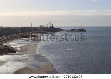 View along the beach at Blackpool
