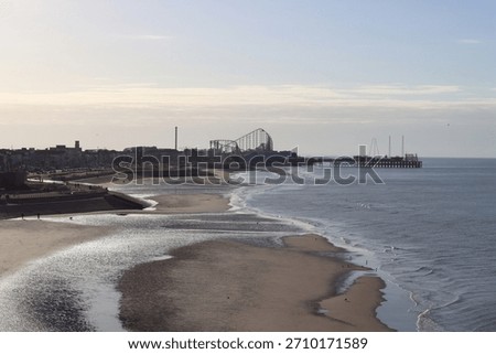 View along the beach at Blackpool