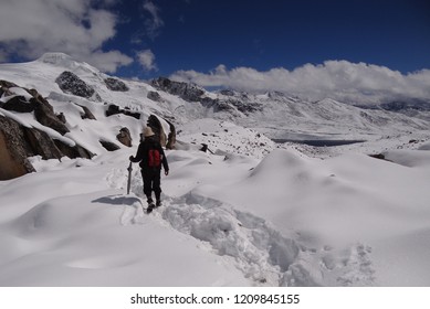 
View Along The Snowman Trek In Bhutan (World Most Difficult Trekking)  			