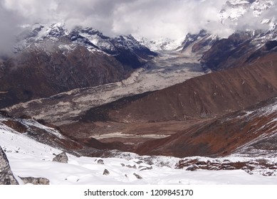 
View Along The Snowman Trek In Bhutan (World Most Difficult Trekking)  			