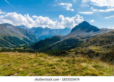 View of the alps from a mountain pass in Switzerland - Powered by Shutterstock