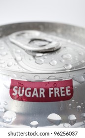 View Of An Aluminum Can Of Sugar Free Soda